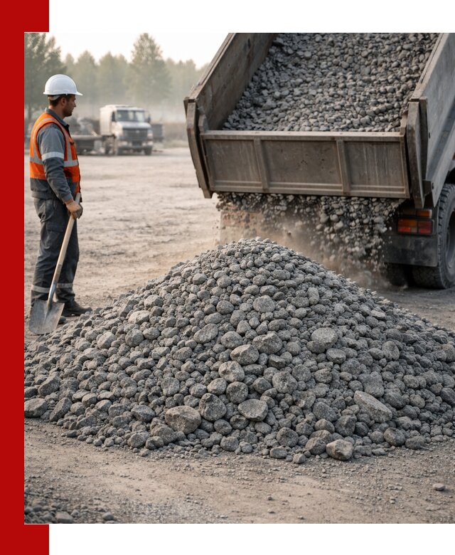 Гранитный щебень фракции 100–201 для строительства в Чехове