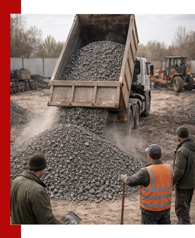 Доставка шлакового щебня в удобные сроки по выгодной цене в Чехове