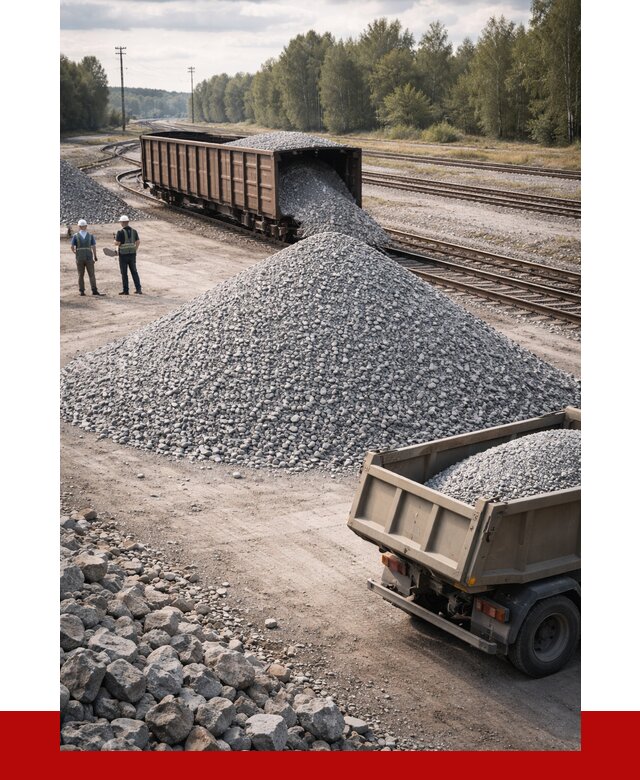 Железнодорожный щебень 20-60 в Чехове от 1728 р. | ПРОНЕРУДЧхв