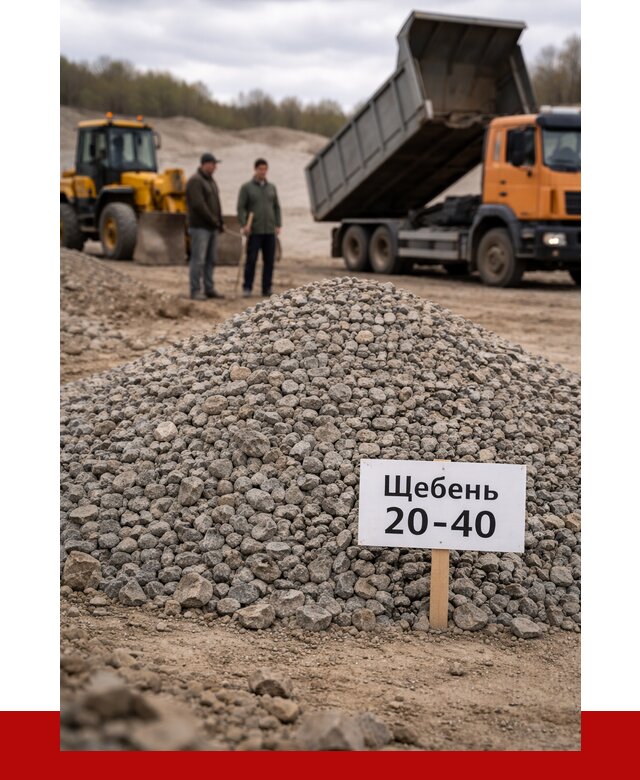 Бетонный щебень фракция 20-40 в Чехове от 2491 р. | ПРОНЕРУДЧхв