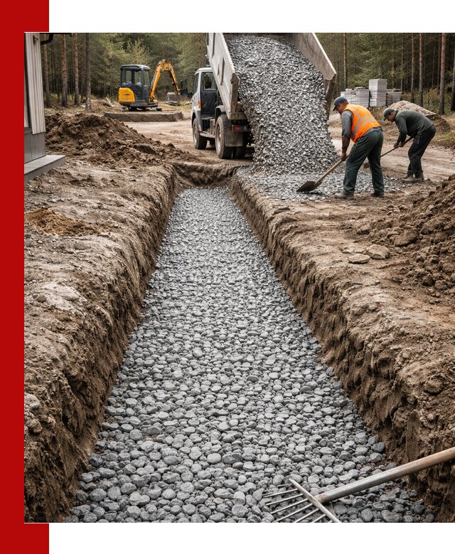 Щебень для дренажа с доставкой в Чехове высокого качества