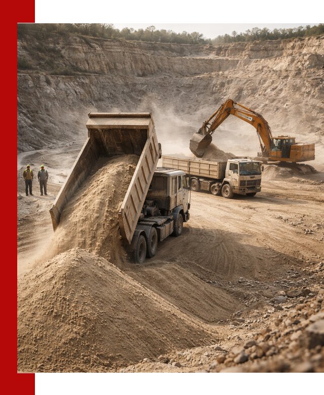 Карьерный песок навалом с доставкой в Чехове