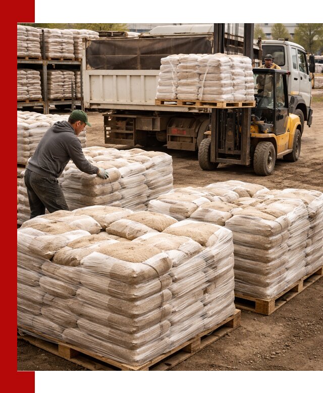 Карьерный песок в мешках с доставкой в Чехове