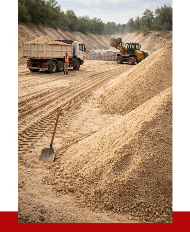 Карьерный песок мелкозернистый в Чехове от 9150 р. | ПРОНЕРУДЧхв