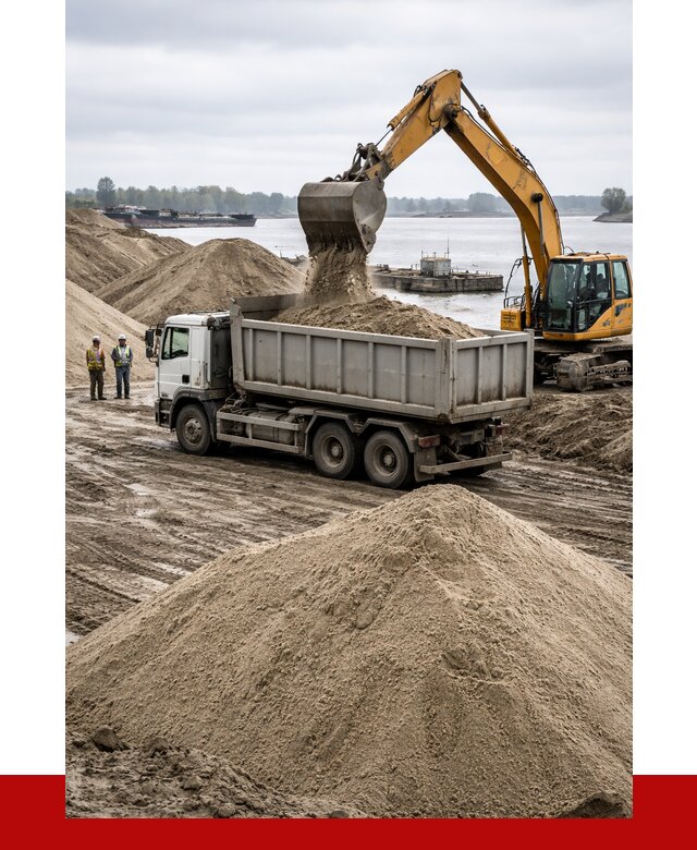 Купить речной песок навалом в Чехове от 1830 р., ПРОНЕРУДЧхв