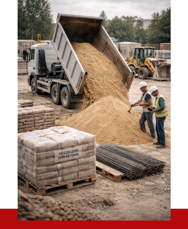 Песок для бетона в Чехове от 2542 р. с доставкой, ПРОНЕРУДЧхв