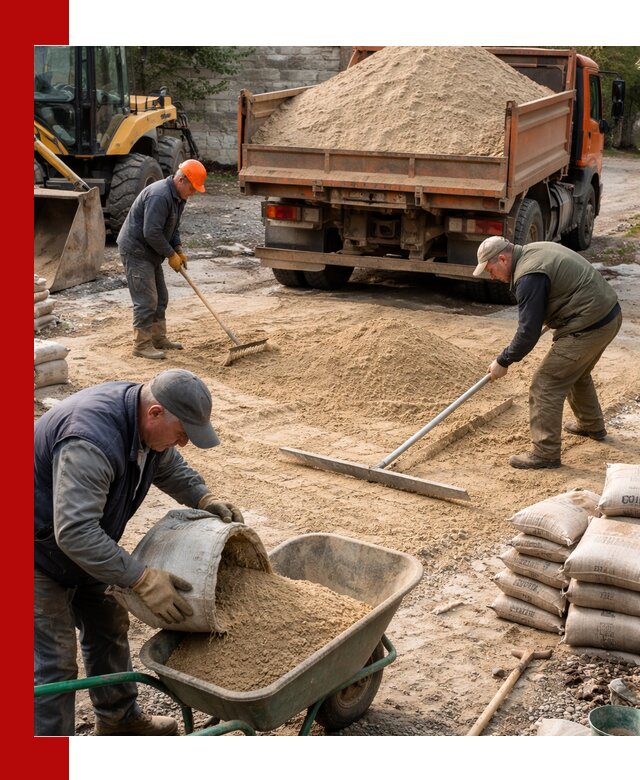 Поставка песка для стяжки в Чехове с быстрой доставкой