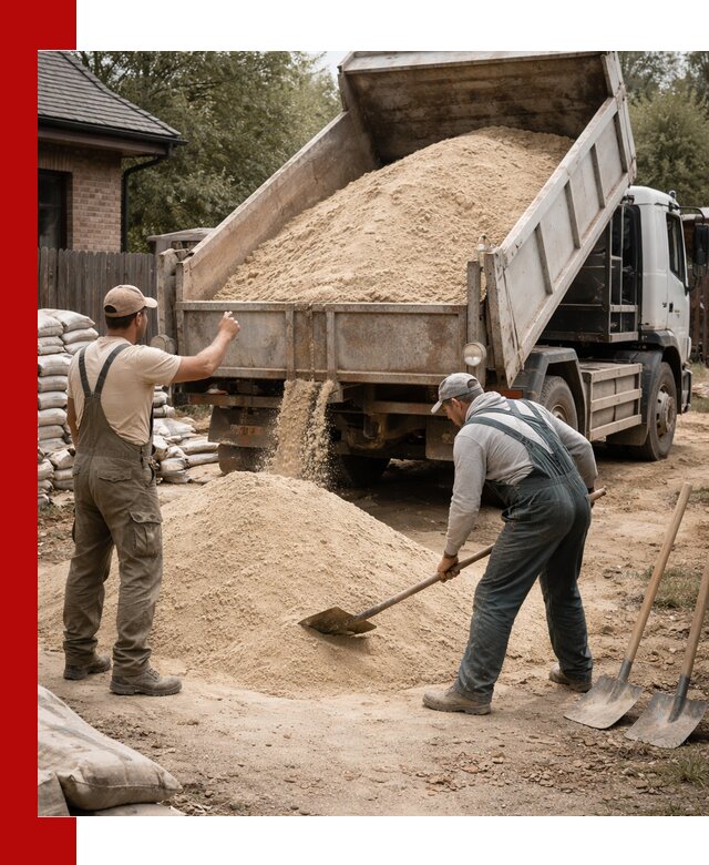 Песок для штукатурки с доставкой в Чехове качественный и чистый