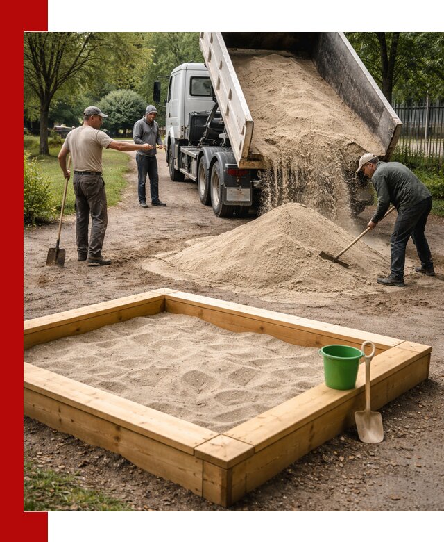 Песок для песочницы с доставкой в Чехове недорого и чистый