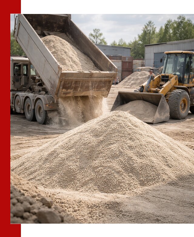 Кварцевый песок с доставкой в Чехове для строительных работ