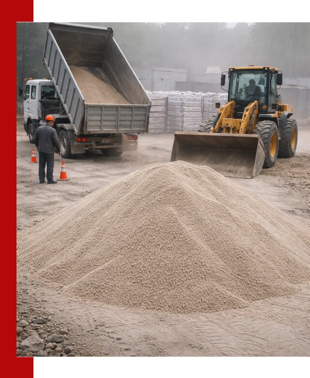 Кварцевый песок фракция 0–8 для стройработ в Чехове