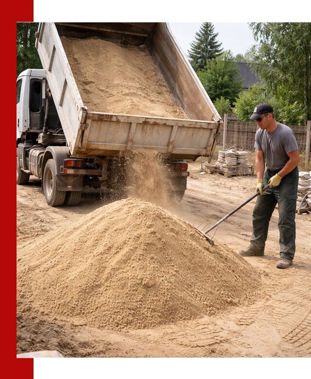 Доставка сухого песка самосвалами в Чехове