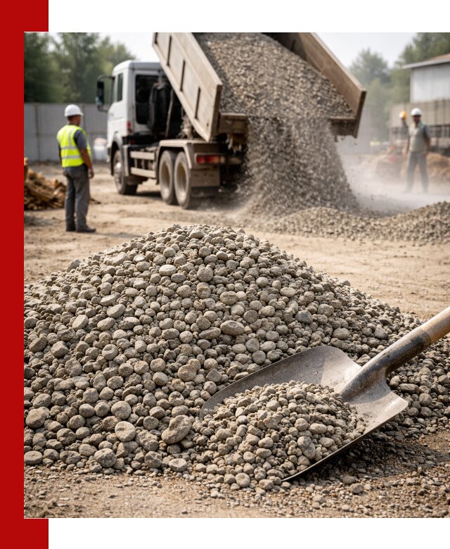 Доставка гравия фракции 20-40 в Чехове с самосвалами