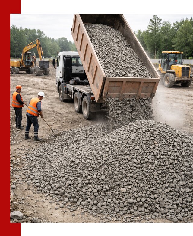 Доставка гравия фракции 40-70 в Чехове оптом и в розницу