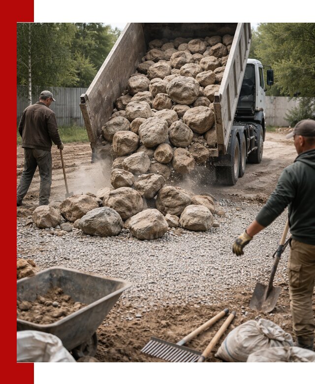 Доставка и укладка булыжника в Чехове