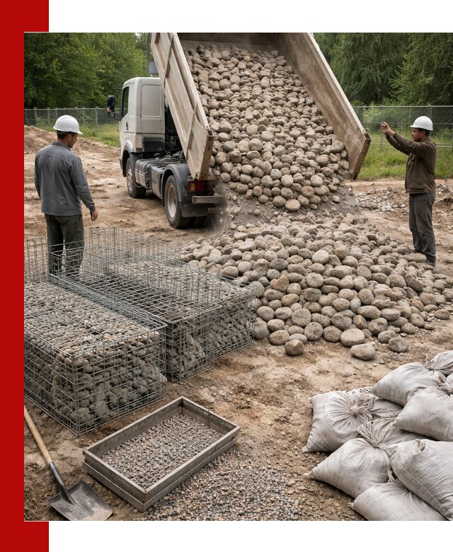 Камень для габионов фракция 70–151 в Чехове