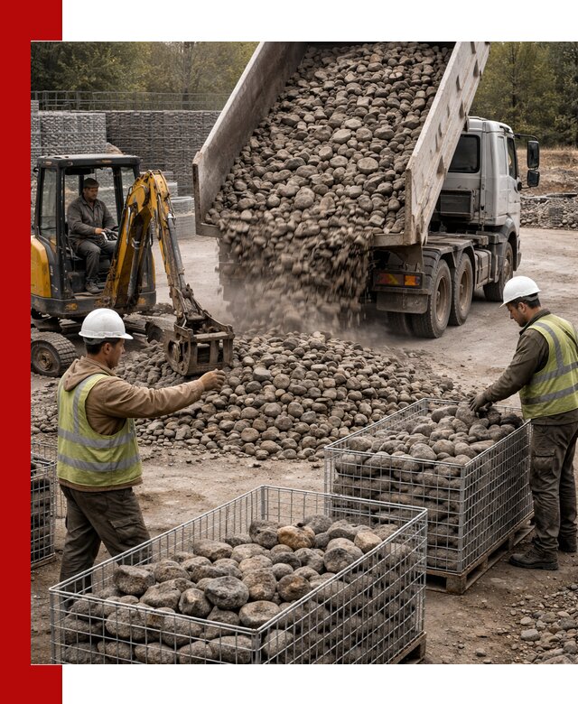 Камень для габионов фракция 100–201 в Чехове