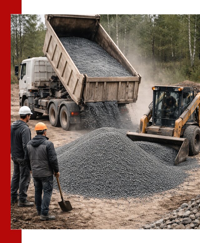 Гранитный отсев 0-5 с доставкой и разгрузкой в Чехове