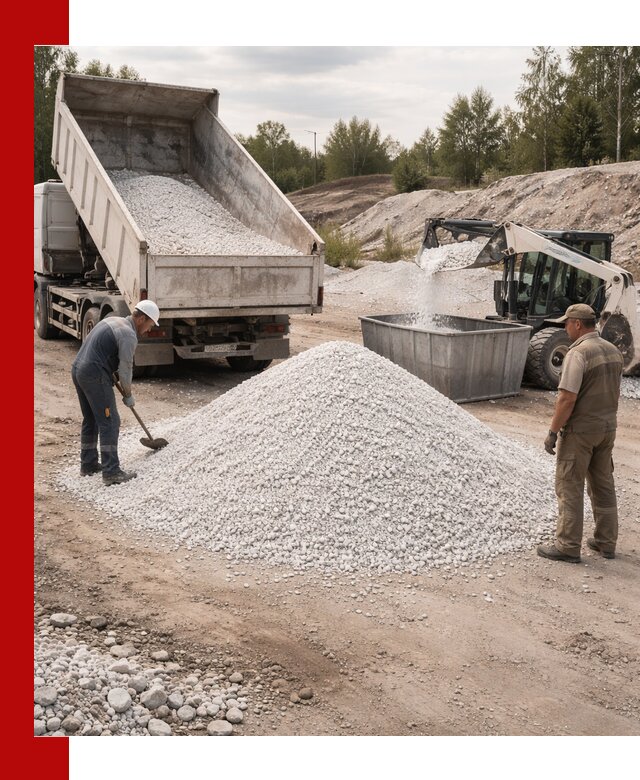 Доставка и продажа белой мраморной крошки в Чехове