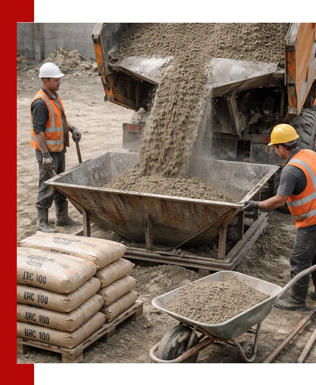 Доставка цементно-песчаной смеси М100 в Чехове