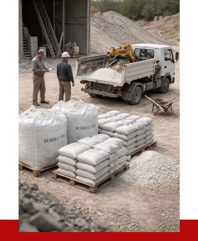 Известь строительная в Чехове с доставкой от 4270 р. | ПРОНЕРУДЧхв