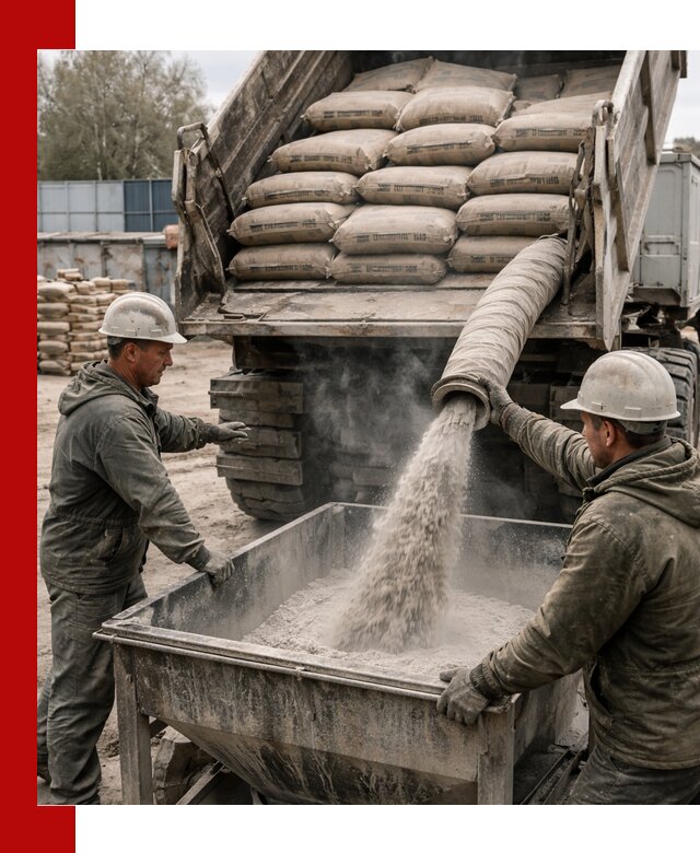 Доставка цемента М400 в Чехове оптом и в розницу