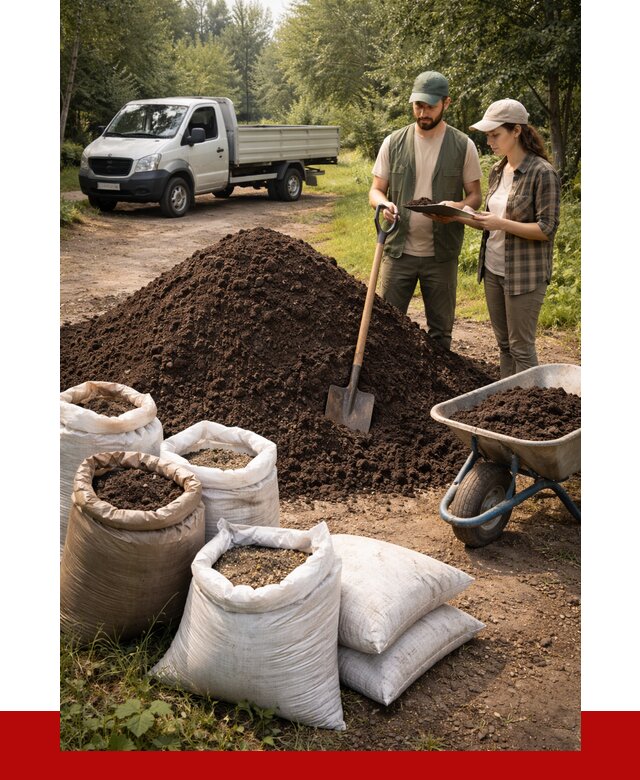 Купить грунт с доставкой в Чехове от 4575 р. за м3 | ПРОНЕРУДЧхв