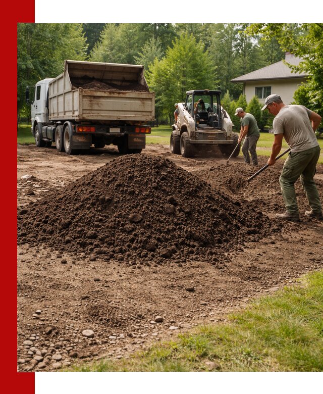 Доставка и укладка грунта для газона в Чехове