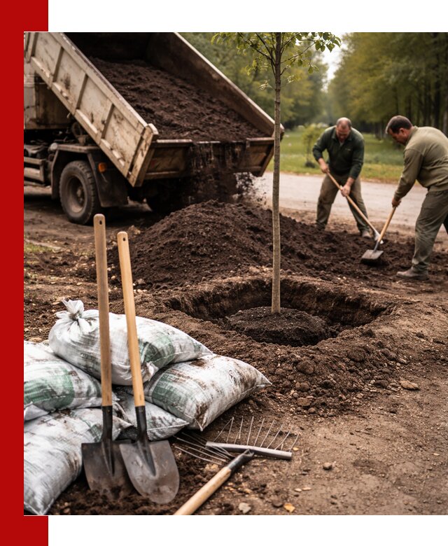 Грунт для посадки деревьев в Чехове — доставка и подготовка почвы