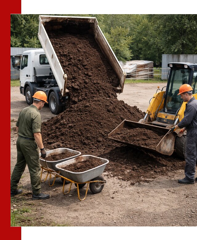 Доставка торфо-земляной смеси в Чехове для огорода и ландшафта