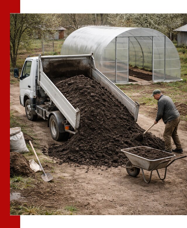 Чернозем для теплицы с доставкой в Чехове