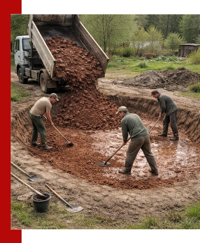 Купить качественную глину для пруда в Чехове