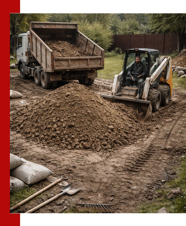 Суглинок для планировки участков в Чехове с доставкой и выгрузкой