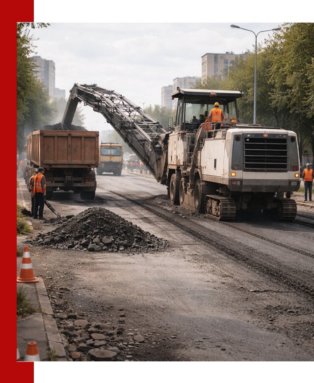 Фрезерованный асфальт в Чехове — удаление и вывоз старого покрытия