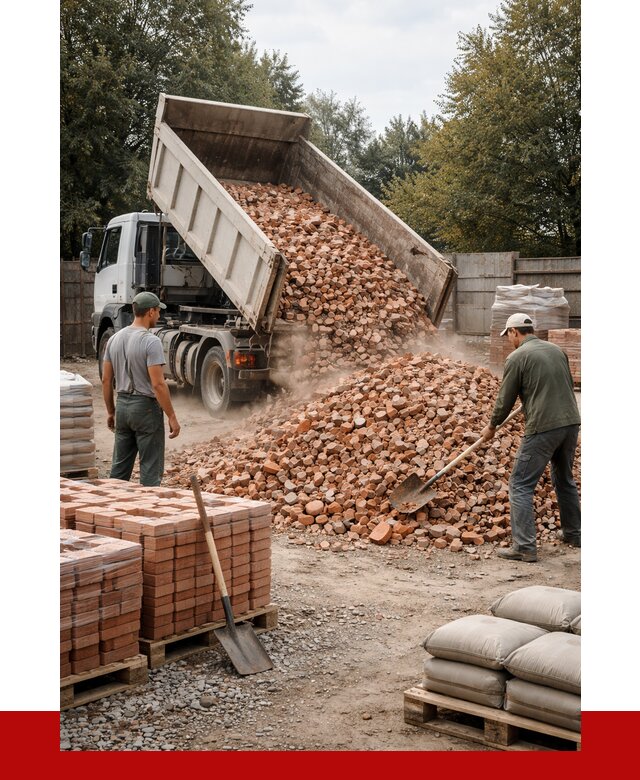 Бой кирпича в Чехове с доставкой от 4270 руб/куб | ПРОНЕРУДЧхв