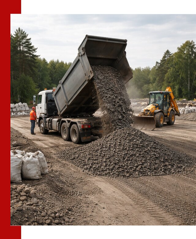 Доставка дробленого асфальта в Чехове для дорожных работ