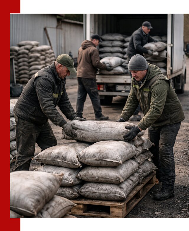 Доставка угля в мешках по выгодным ценам в Чехове
