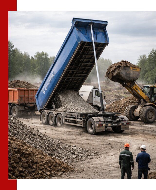 Аренда тонар 40 тонн в Чехове с доставкой материалов