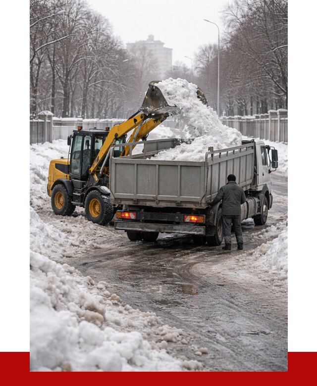 Вывоз снега с погрузкой в Чехове от 3558 р. ПРОНЕРУДЧхв
