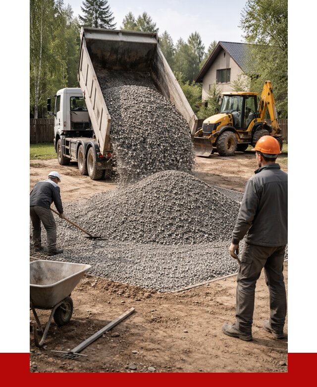 Отсыпка участка щебнем в Чехове от 6609 р. ПРОНЕРУДЧхв