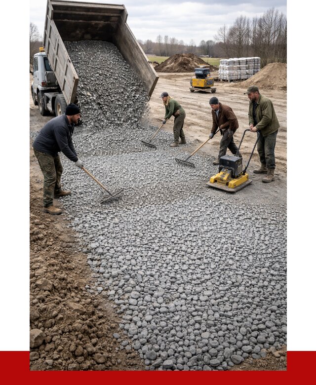 Устройство щебеночной подушки в Чехове от 4575 р. ПРОНЕРУДЧхв